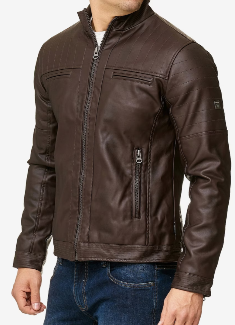 Chaqueta de hombre marrón oscuro gris negro SML XL XXL