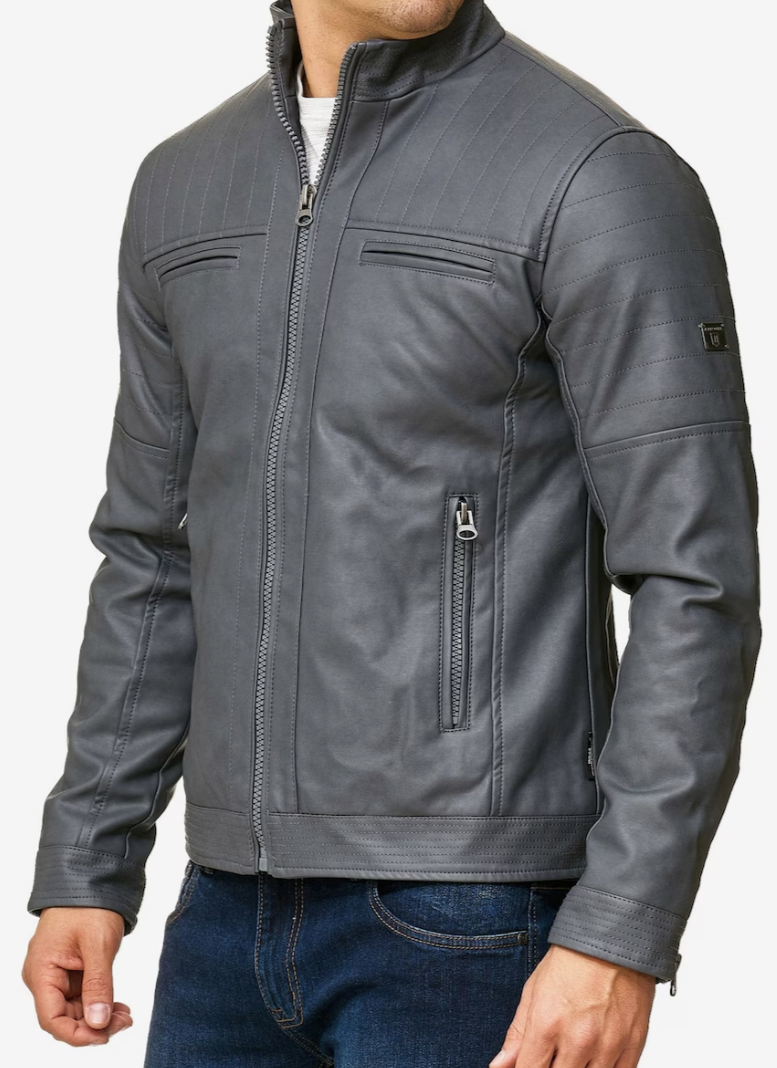 Chaqueta de hombre marrón oscuro gris negro SML XL XXL