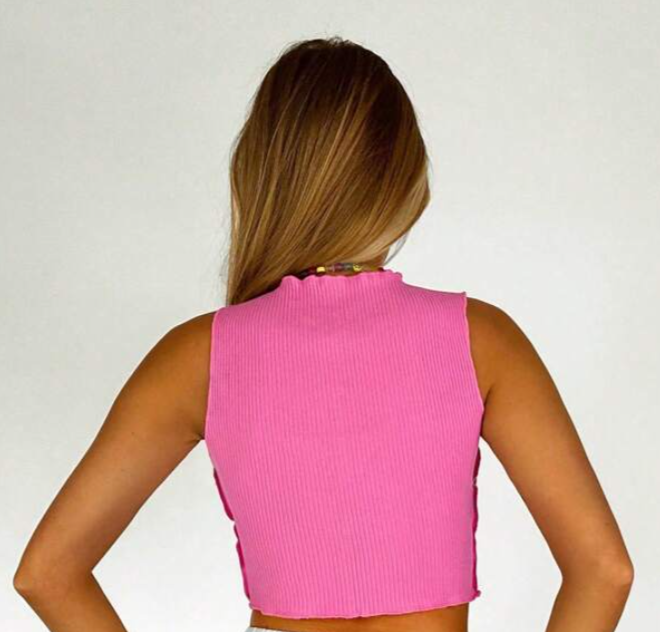 Dames shirt top roze xs s m l xl