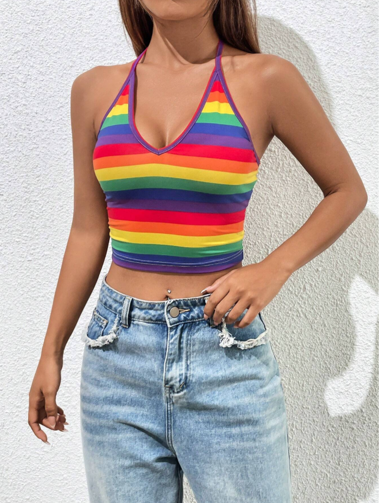 Dames top shirt regenboog kleuren xs s m l xl xxl xxxl xxxxl