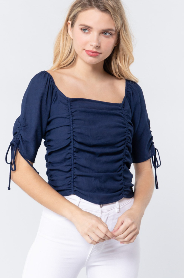 Dames cropped top roze blauw geel s m l