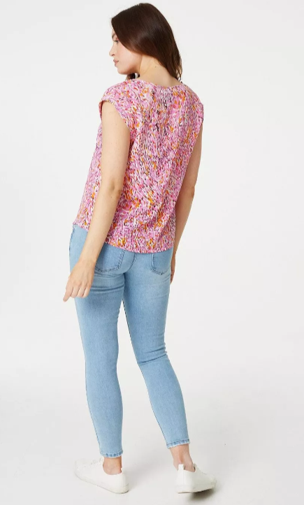 Camisa mujer azul rosa 8 16 18