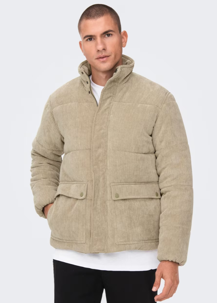 Chaqueta hombre gris marrón beige SML XL XXL