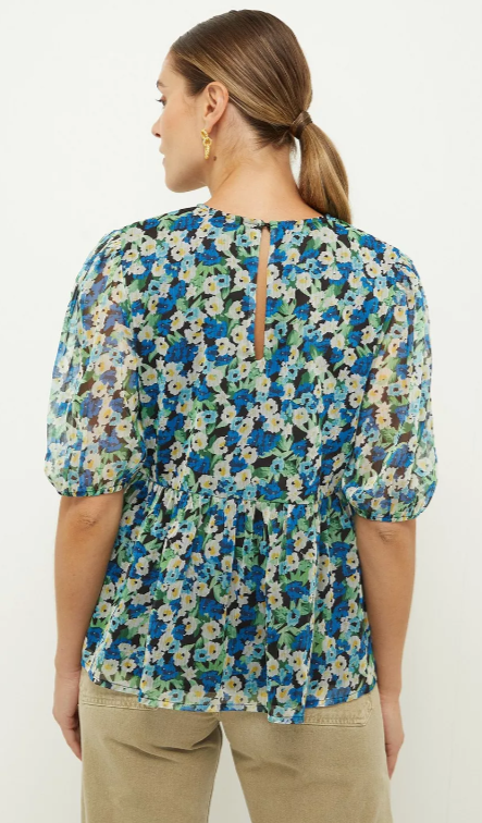 Dames blouse blauw m l xl xxl