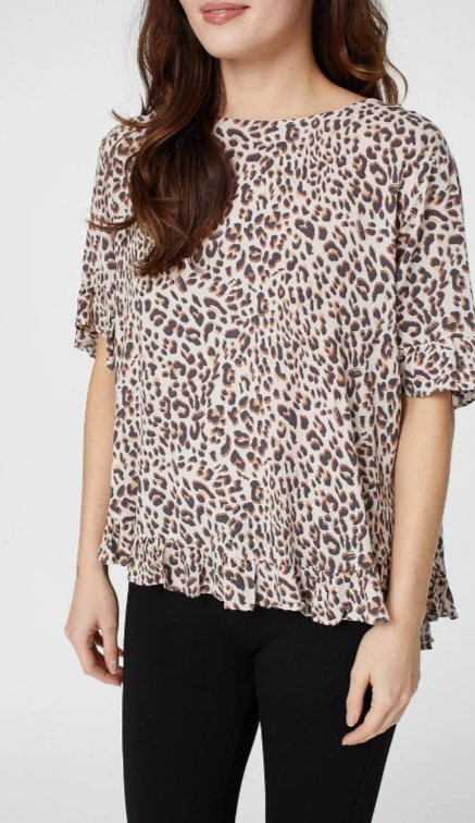 Blusa mujer estampado leopardo beige SML XL XXL