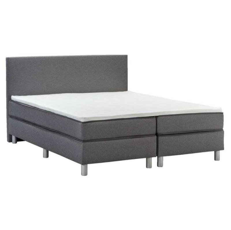 Boxspring tweepersoonsbed donkergrijs 180x200 cm