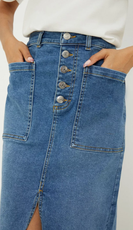 Falda mujer denim azul claro xs sml xl xxl