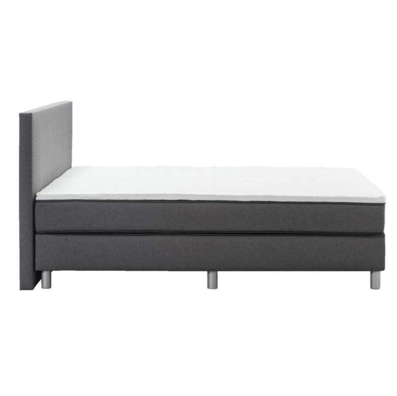 Boxspring tweepersoonsbed donkergrijs 160x200 cm