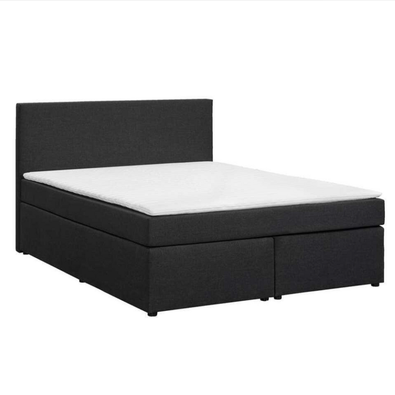 Boxspring tweepersoonsbed stof antraciet 160x200 cm