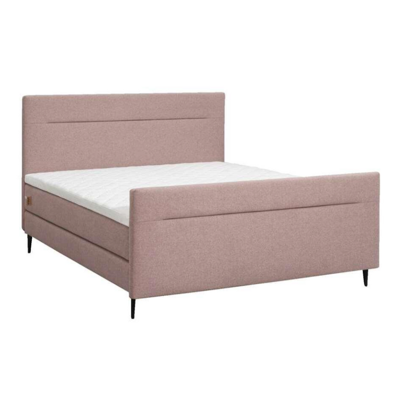 Boxspring tweepersoonsbed stof roze 140x200 cm