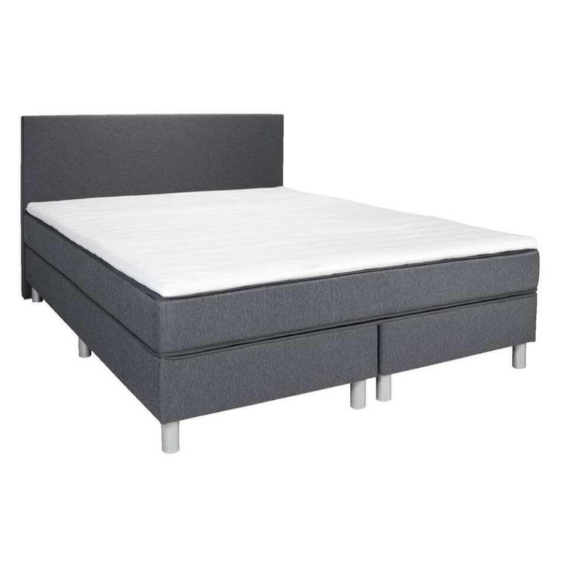 Boxspring tweepersoonsbed donkergrijs 180x200