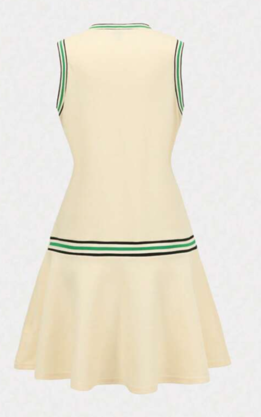 Vestido mujer beige verde sml xl