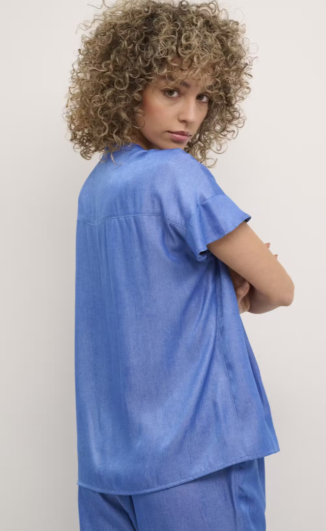 Blusa mujer denim azul verde xs sml xl xxl xxxl