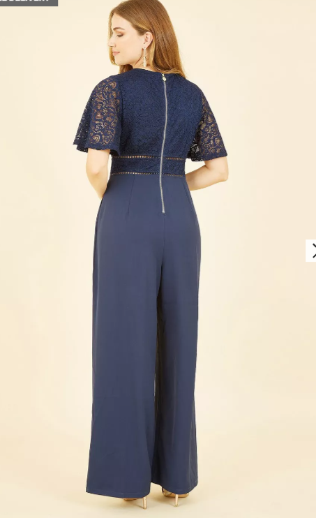 Dames jumpsuit donkerblauw s m l xl xxl