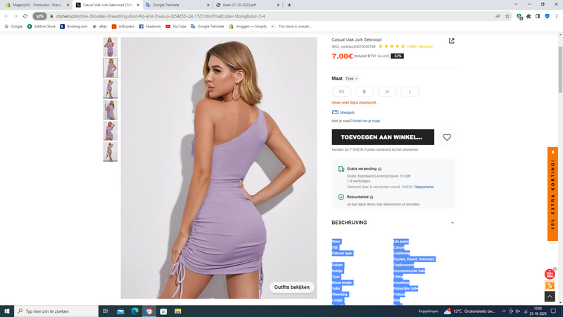 Vestido de mujer morado xs sml