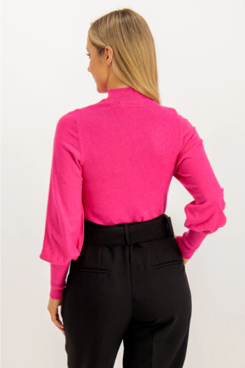 Jersey de mujer con cuello terchter rosa xs sml xl