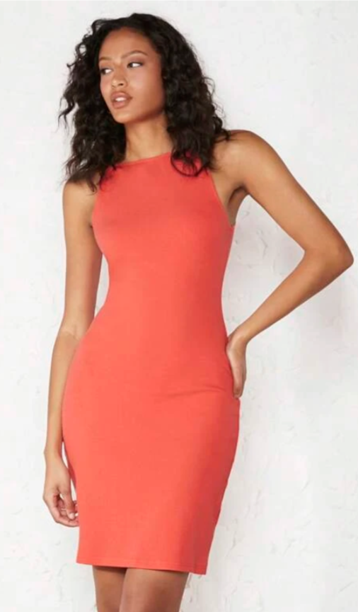 Vestido de mujer negro naranja xs sml