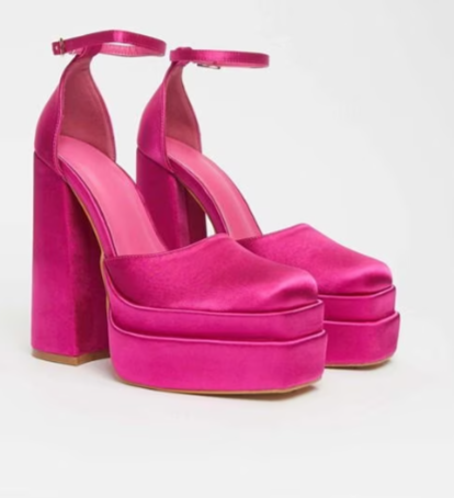 Tacones mujer rosa 40