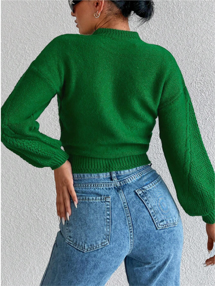 Jersey de mujer verde oscuro sml