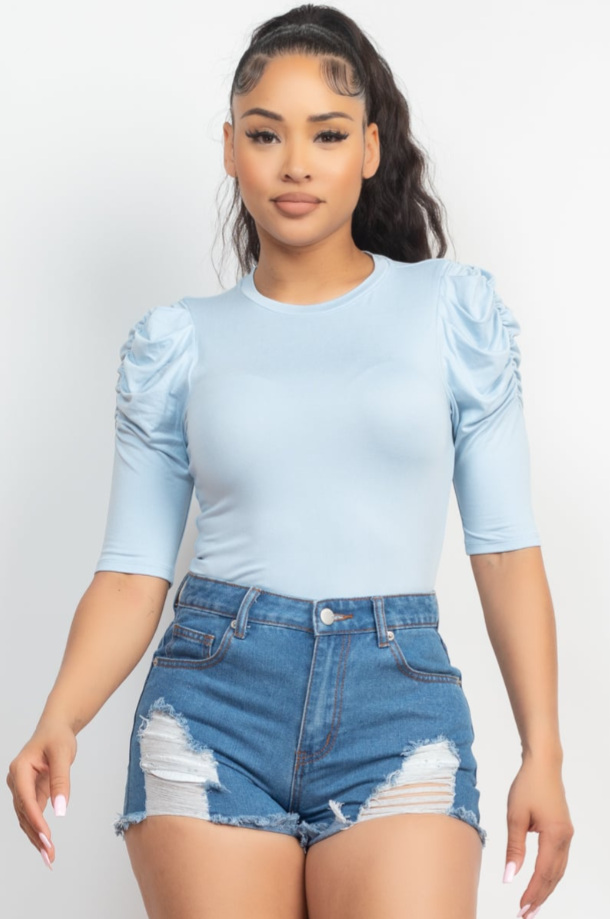 https://www.ccwholesaleclothing.com/Round-neck-puff-ruched-sleeve-top-idcc56708_p_37760.html