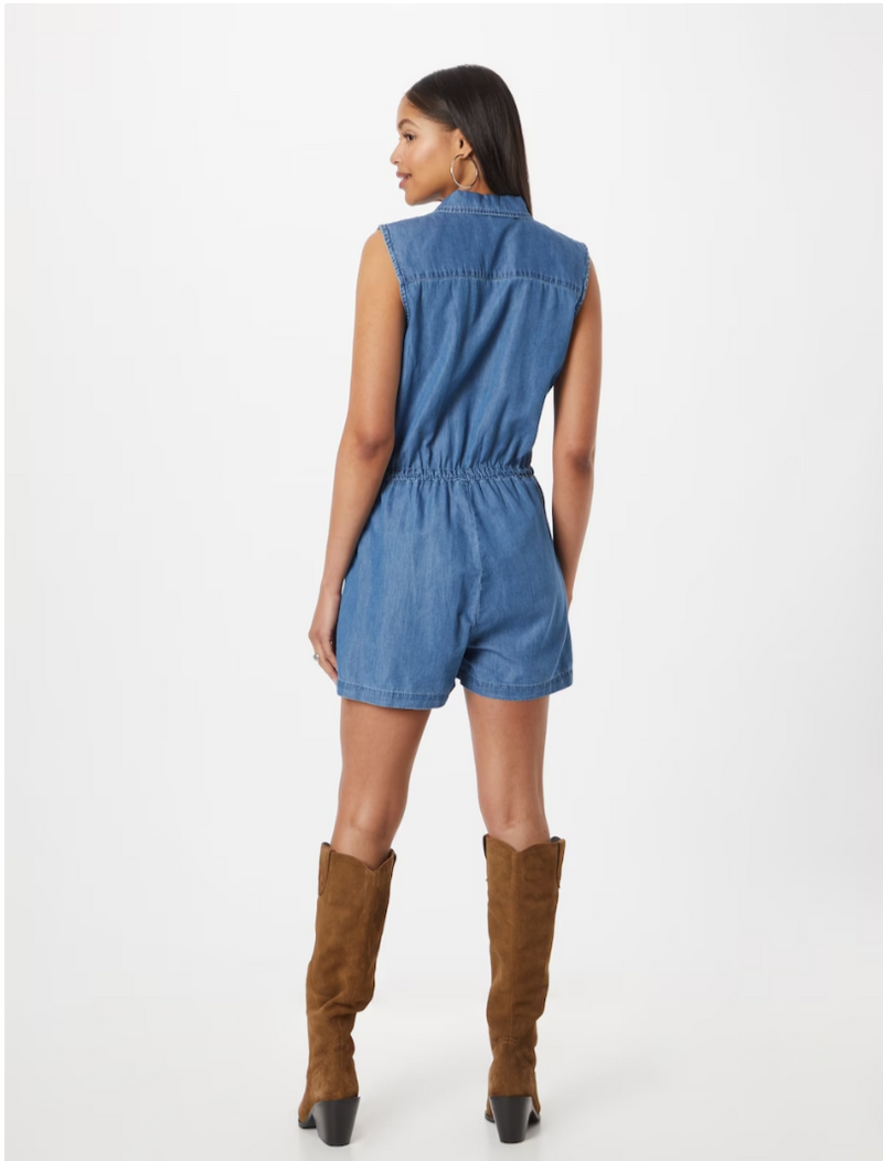 Dames jumpsuit blauw xs s m l xl