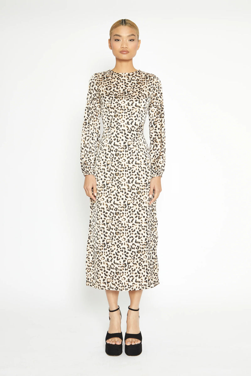 Vestido mujer estampado leopardo ml xl xxl