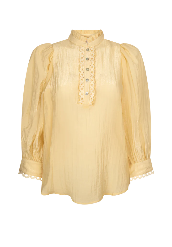 Dames blouse geel xs s m l xl xxl