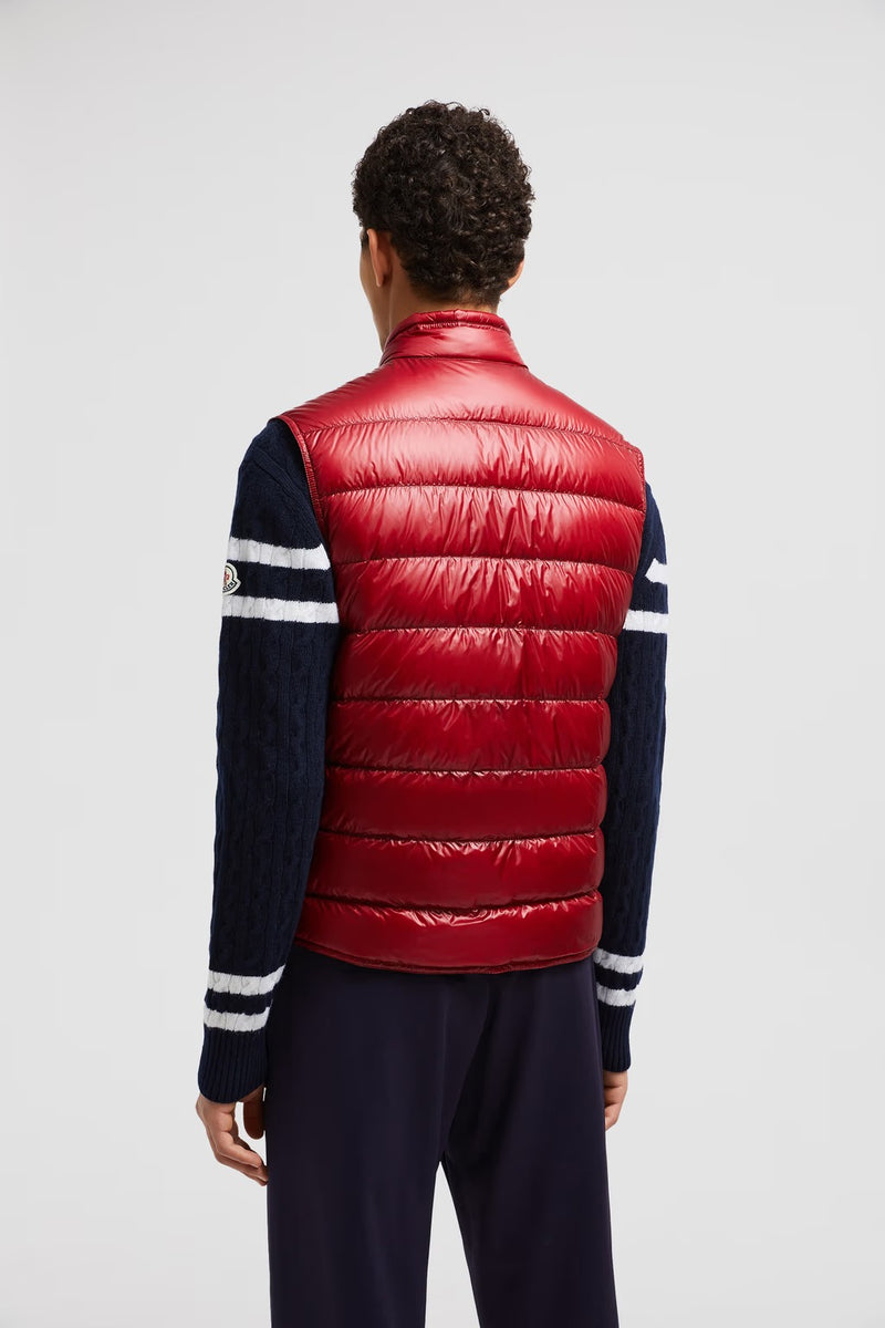 Moncler men's bodywarmer red darkbrown darkgray s m l xl xxl