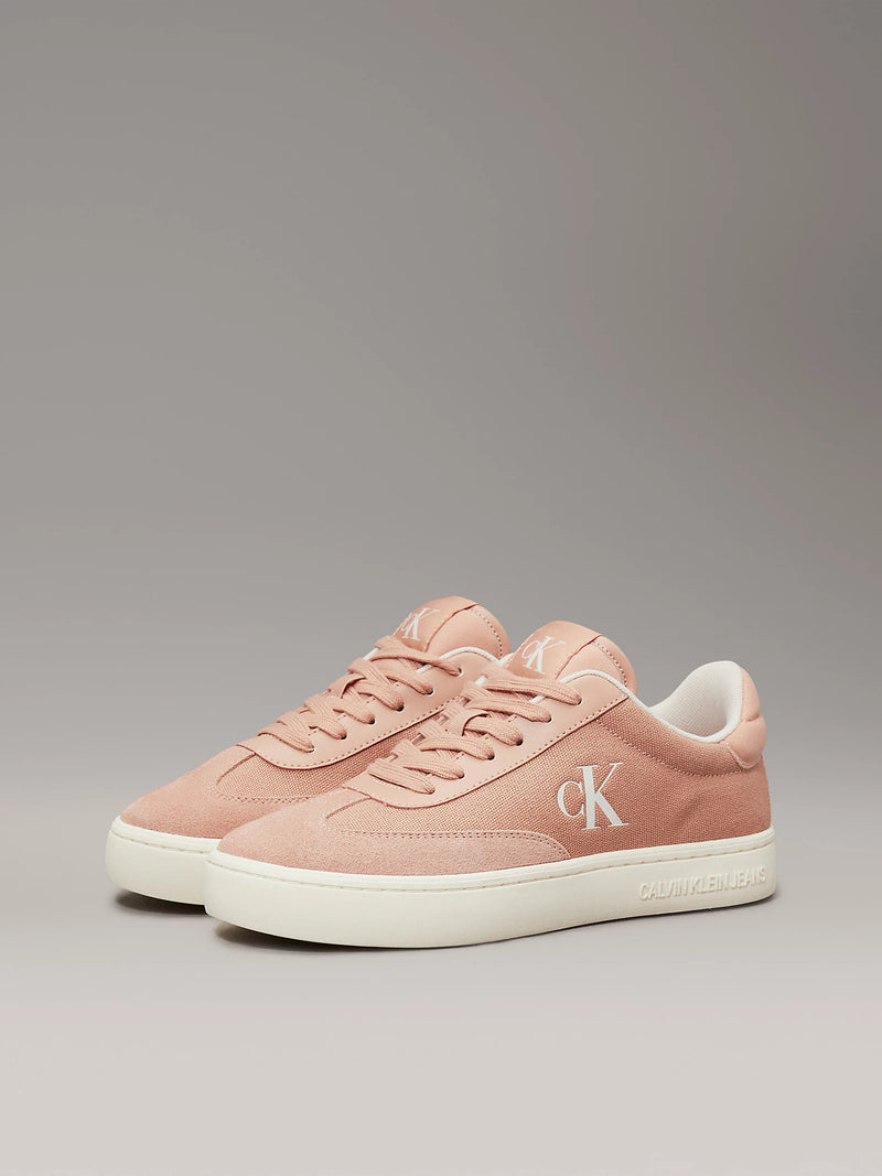 Calvin Klein women's sneakers canvas light pink white 35 36 37 38 39 40 41 42