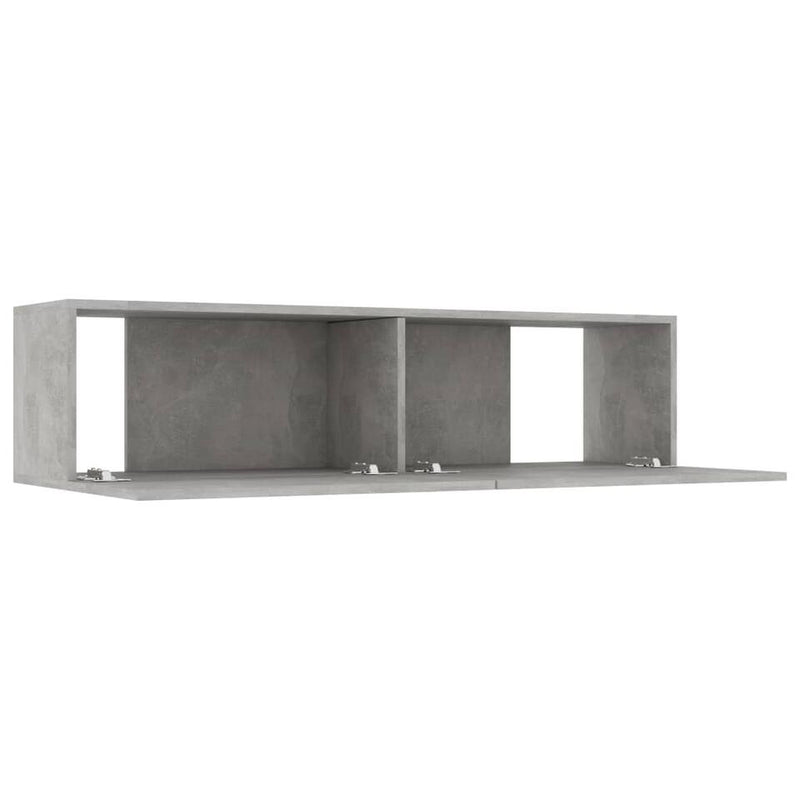 Mueble TV moderno gris Ancho 120 cm Fondo 30 cm Alto 30 cm 