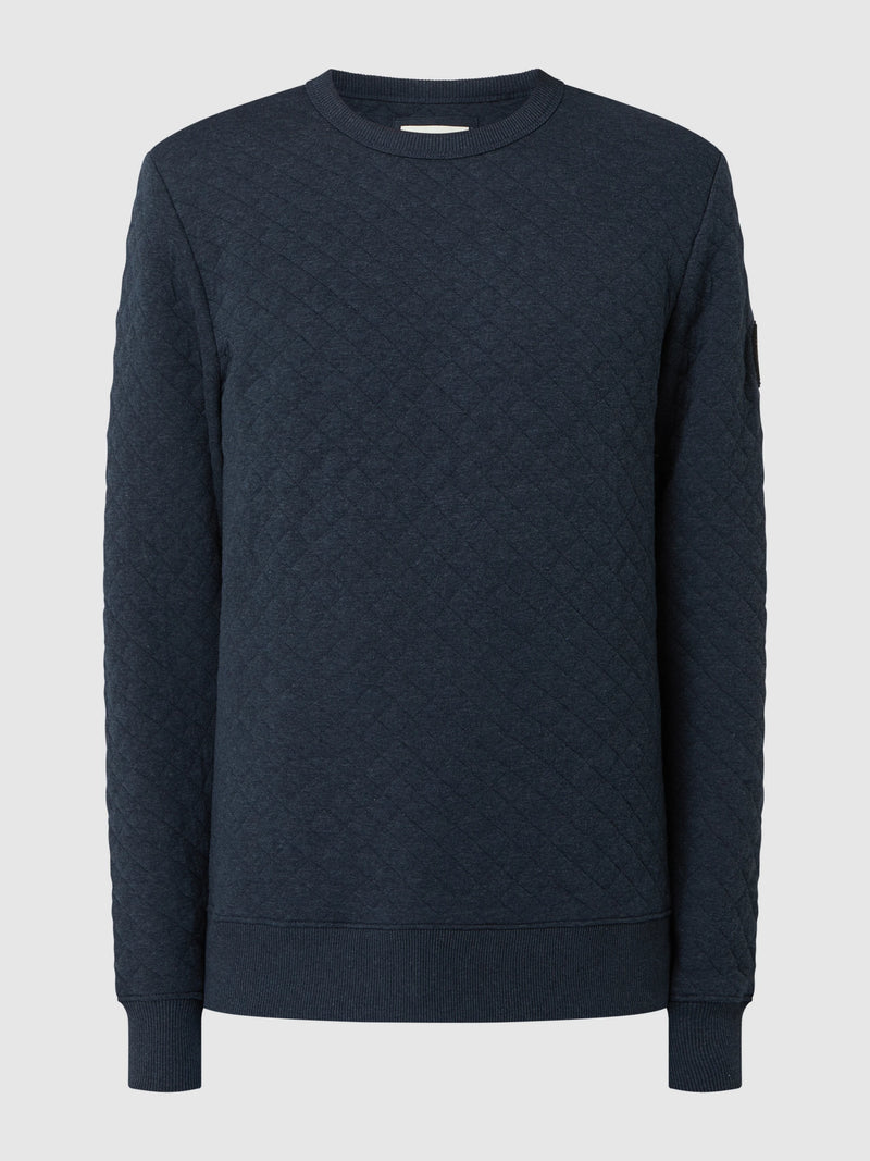 Heren sweater lichtgrijs donkerblauw s m l xl xxl