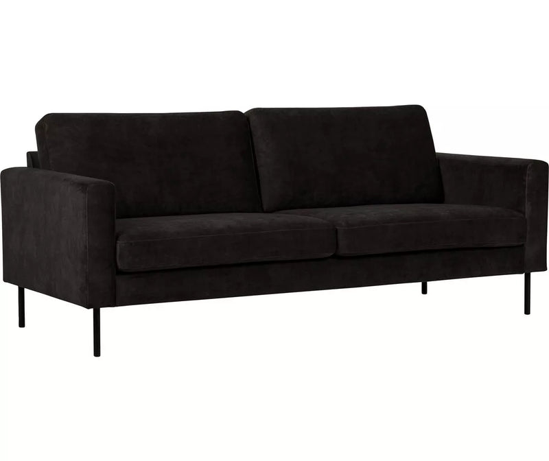 Conjunto de sofás de 2 plazas Swifterbant marrón negro gris oscuro Ancho 184 cm Fondo 86 cm Alto 84 cm Alto asiento 45 cm