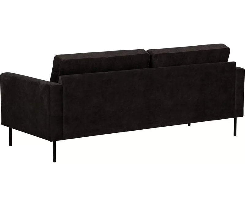 Conjunto de sofás de 2 plazas Swifterbant marrón negro gris oscuro Ancho 184 cm Fondo 86 cm Alto 84 cm Alto asiento 45 cm