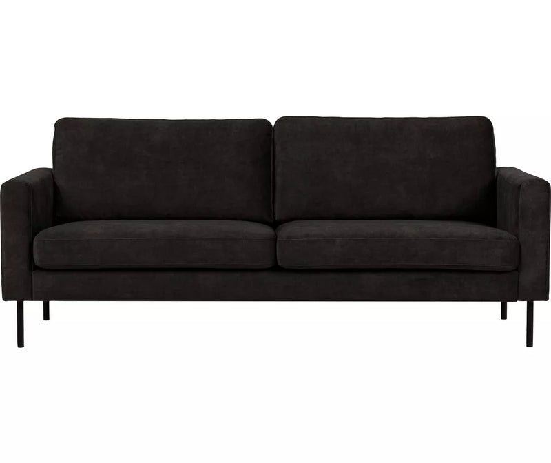 Conjunto de sofás de 2 plazas Swifterbant marrón negro gris oscuro Ancho 184 cm Fondo 86 cm Alto 84 cm Alto asiento 45 cm