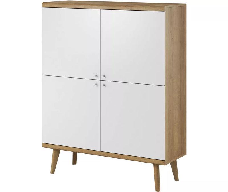 Dressoir wandmeubel modern wit Breedte 107 cm Diepte 40 cm Hoogte 134 cm