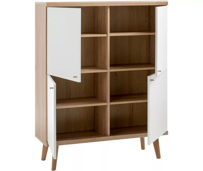 Dressoir wandmeubel modern wit Breedte 107 cm Diepte 40 cm Hoogte 134 cm