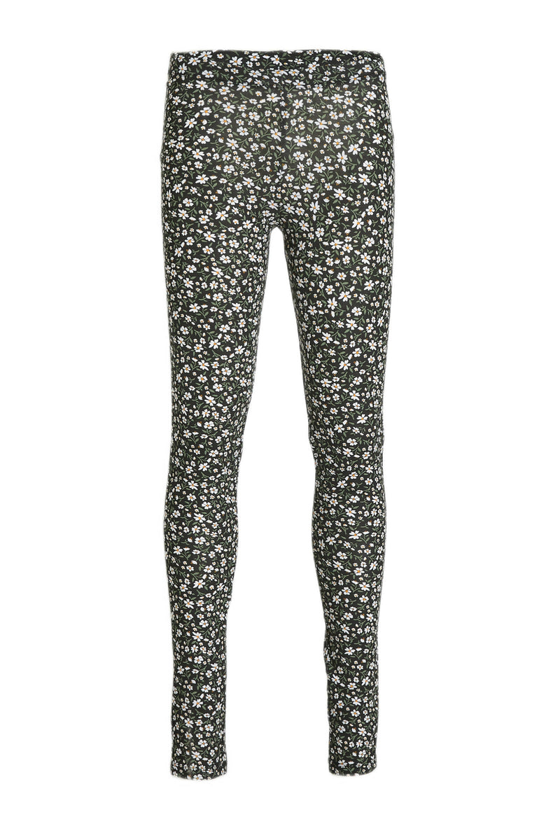 Leggings niña estampado floral negro 98 104 110 116 122 128 134 140 146 152 158 164