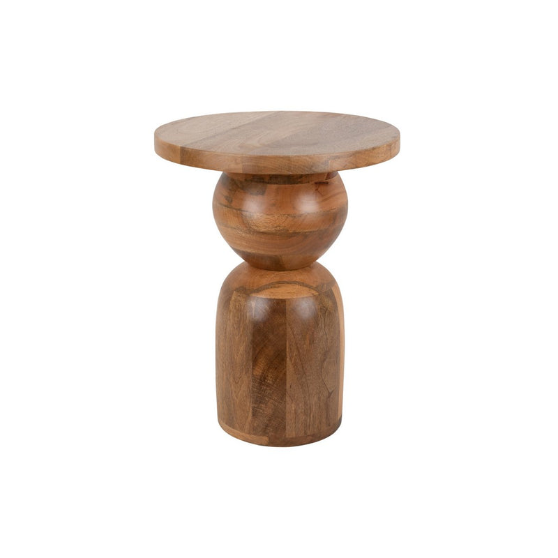 Bijzettafel hout diameter 35 cm