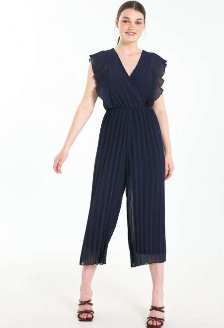 Dames jumpsuit blauw zwart s m l xl