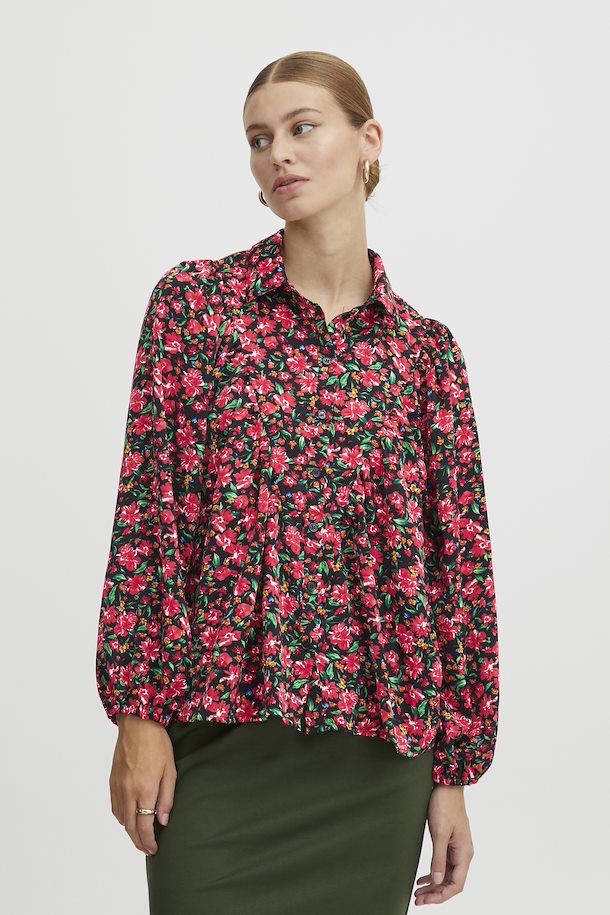 Dames blouse roze bloemetjes xs s m l xl