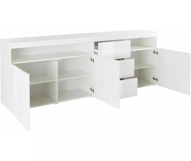 Dressoir wandmeubel modern hoogglans wit Breedte 200 cm Diepte 35 cm Hoogte 72 cm