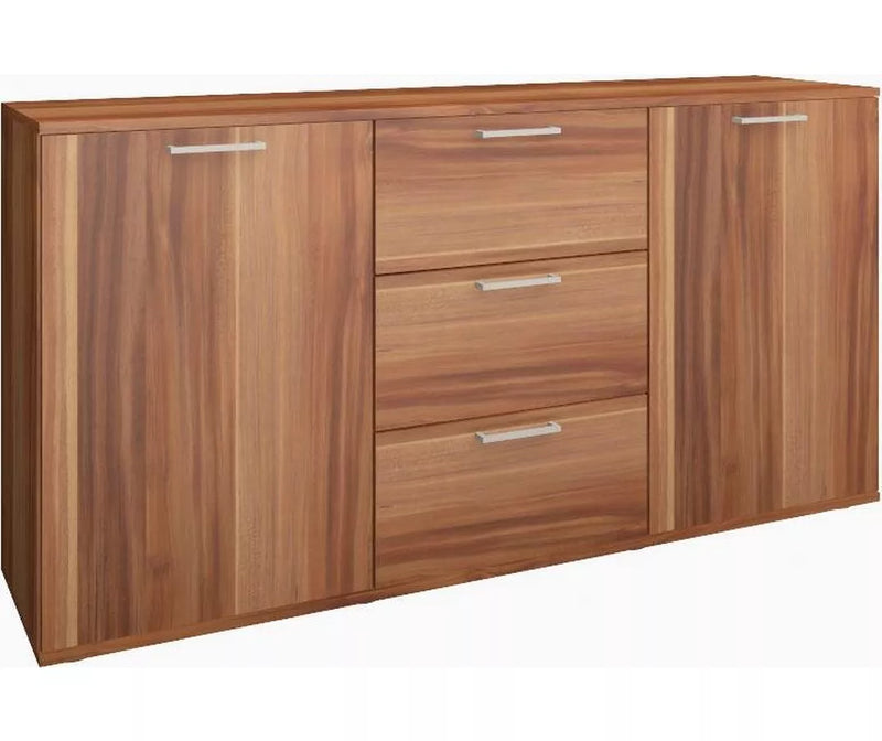 Dressoir wandmeubel modern lichtbruin donkerbruin Breedte 139 cm Diepte 35 cm Hoogte 72 cm