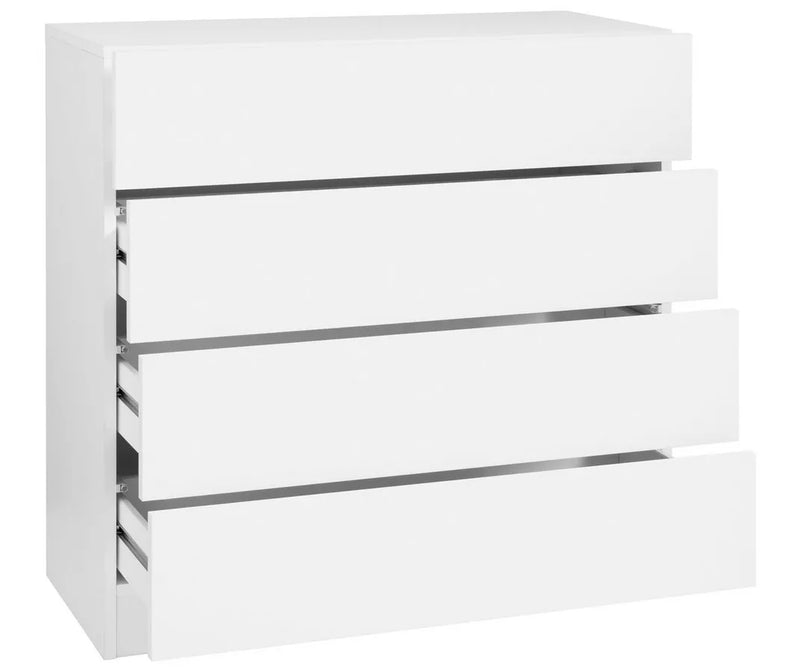 Ladekast Dressoir modern wit zwart Breedte 76 cm Diepte 35 cm Hoogte 79 cm