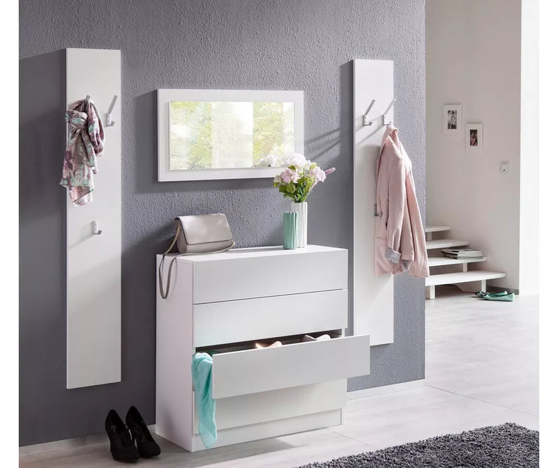 Ladekast Dressoir modern wit zwart Breedte 76 cm Diepte 35 cm Hoogte 79 cm