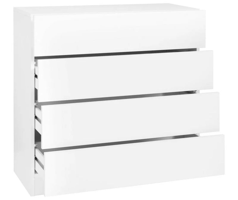 Ladekast Dressoir modern wit zwart Breedte 76 cm Diepte 35 cm Hoogte 79 cm