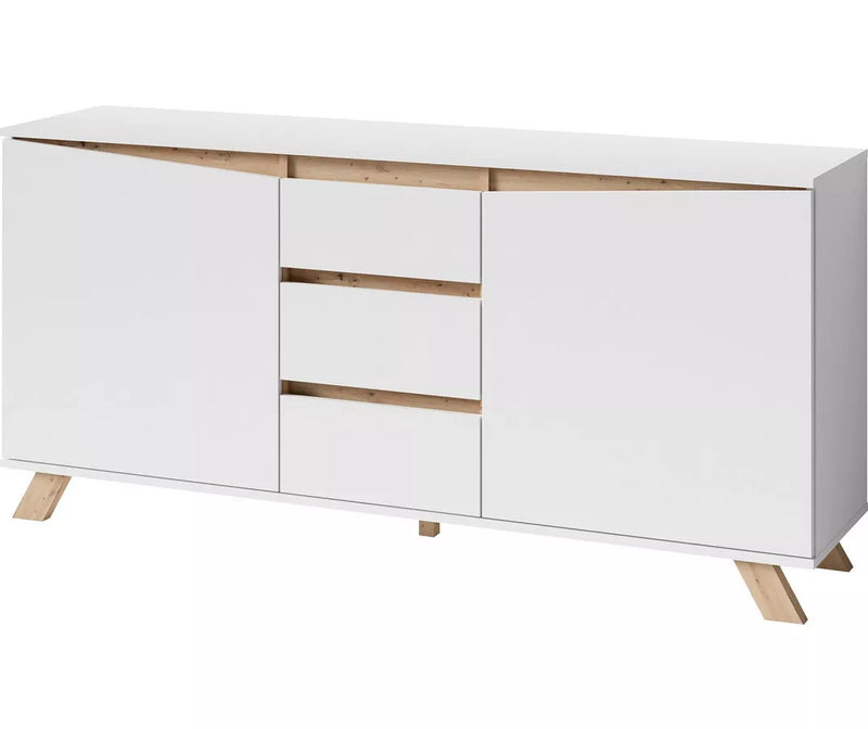 Dressoir wandmeubel modern wit Breedte 160 cm Diepte 38 cm Hoogte 76 cm