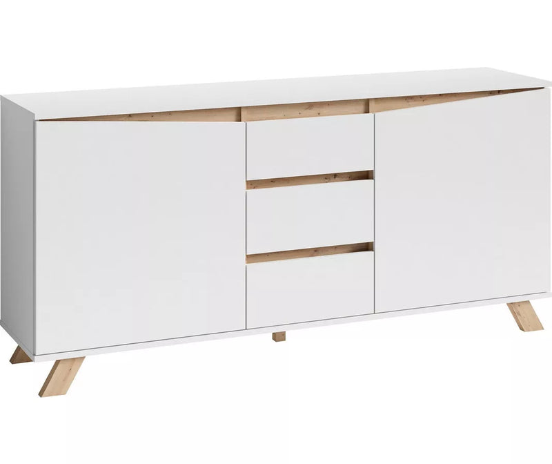 Dressoir wandmeubel modern wit Breedte 160 cm Diepte 38 cm Hoogte 76 cm