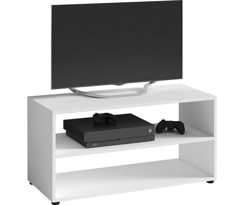 Mueble TV mueble alto blanco Ancho 90 cm Fondo 39 cm Alto 45 cm