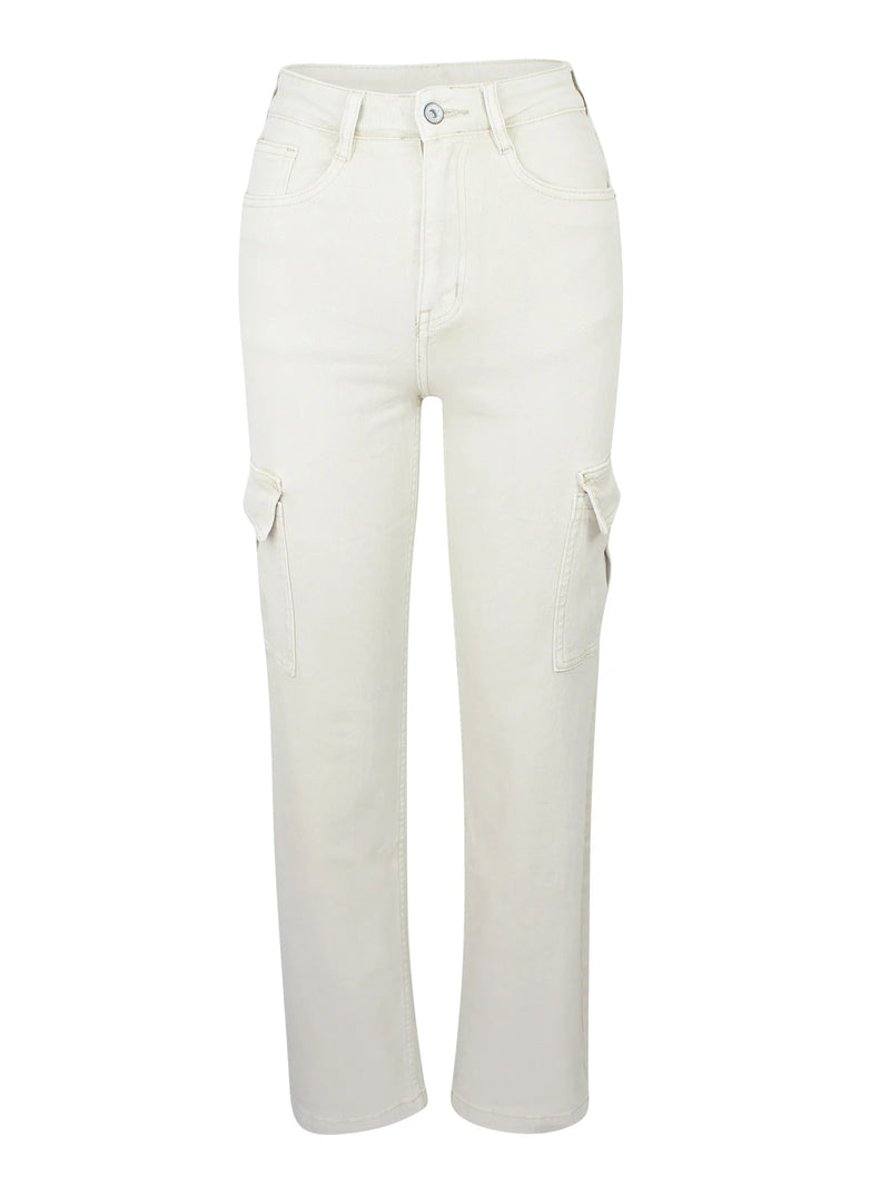 Pantalón mujer cargo beige xs sml xl