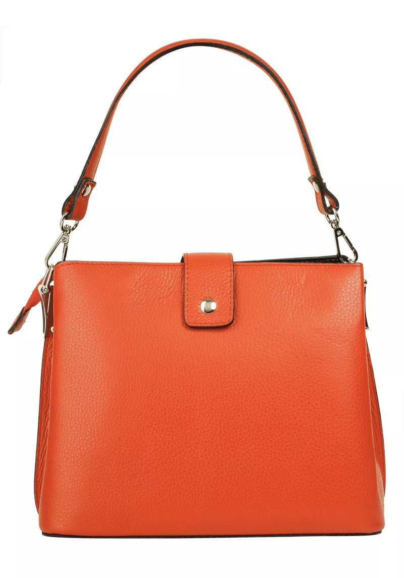 Bolso de mano mujer piel verde beige azul marrón naranja rosa rojo blanco negro